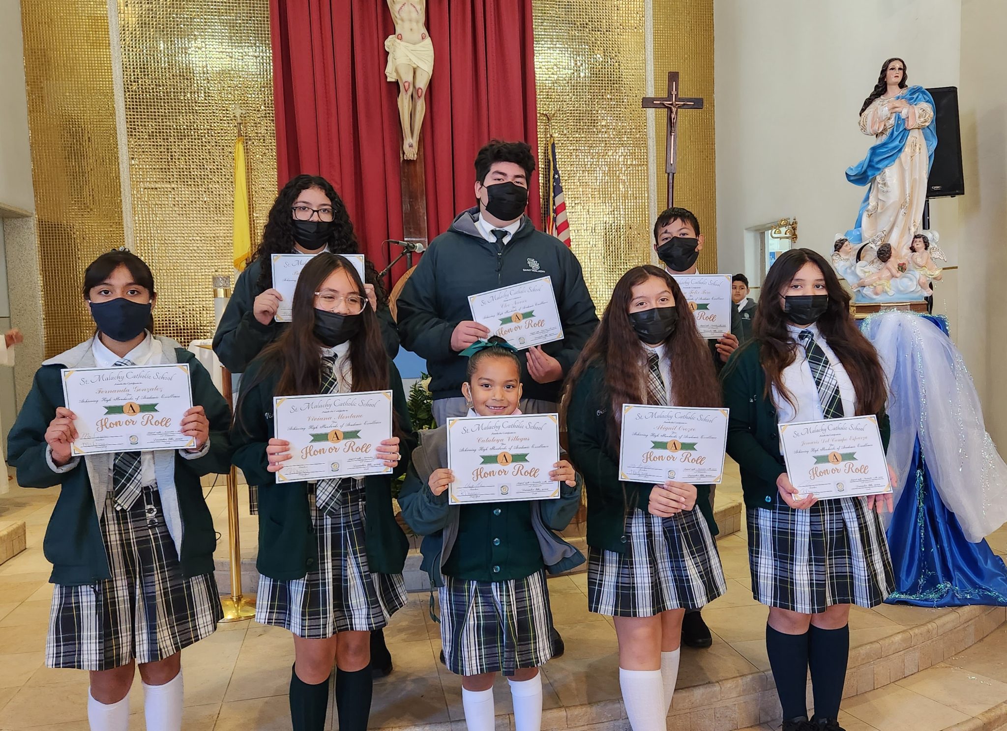 Celebrating our Honor Roll and Perfect Attendance1st Trimester St